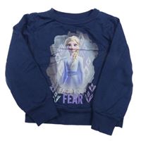 Tmavomodrá mikina s Elsou Disney