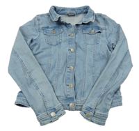 Světlemodrá riflová crop bunda Hema