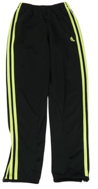 Černo-neonově žluté sportovní tepláky Adidas