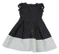 Černo-bílé vzorované šaty 