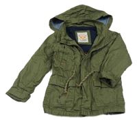 Khaki plátěná jarní bunda s kapucí Rebel