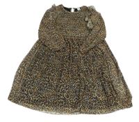 Béžové plisované třpytivé šifonové šaty TU