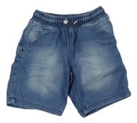 Modré teplákové kraťasy riflového vzhledu Denim Co.