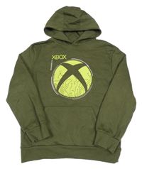 Khaki mikina s potiskem - Xbox a kapucí Primark