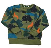 Khaki-barevná vzorovaná mikina M&S