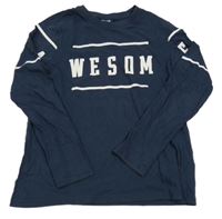 Tmavomodré triko s nápisem Pocopiano