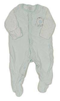 Mátovo-bílý overal s tučňákem Miniclub