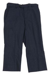 Tmavomodro-černé slavnostní kalhoty