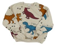 Smetanová mikina s dinosaury Zara
