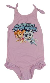 Růžové jednodílné plavky se Skye Nickelodeon