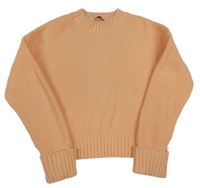 Meruňkový žinylkový crop svetr George