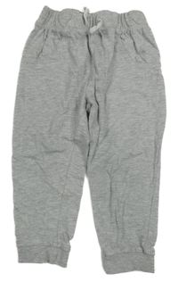 Světlešedé lehké capri tepláky Pocopiano