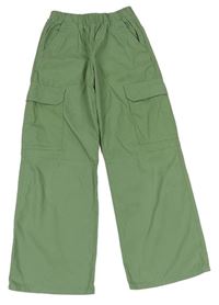 Khaki cargo plátěné kalhoty H&M