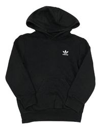 Černá mikina s logem a kapucí Adidas 