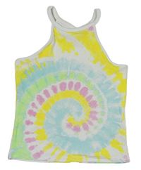 Bílo-barevný vzorovaný crop top zn. Matalan