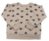 Světlerůžová mikina se srdíčky zn. Primark