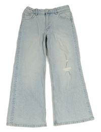 Světlemodré bootcut baggy rifle s prošoupáním H&M