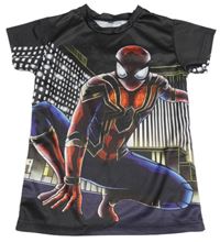Černé sportovní tričko se Spider-manem