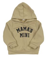 Béžová mikina s nápisem a kapucí Shein