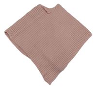 Růžovo-stříbrné svetrové pončo s mašlí 