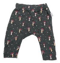 Šedé tepláky s tučňáky Little