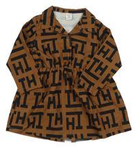 Hnědé šaty se vzorem Shein