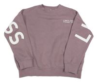 Fialovorůžová crop mikina s nápisem F&F