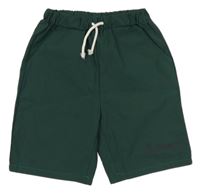 Tmavozelené šusťákové kraťasy Shein 