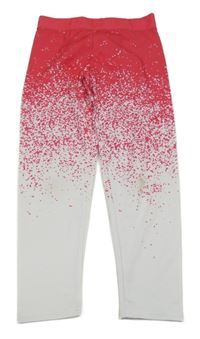 Bílo-růžové sportovní legíny Ergeenomixx