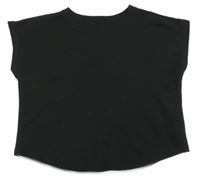 Černé sportovní crop tričko H&M
