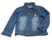 Modrá riflová bunda s prošoupáním Shein