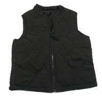 Černá šusťáková prošívaná zateplená vesta F&F