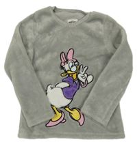 Šedá chlupatá mikina s Daisy Tezenis