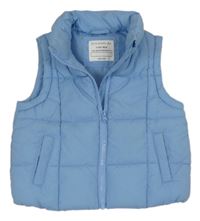 Modrá šusťáková prošívaná zateplená vesta Primark