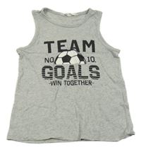 Šedé melírované tílko s míčem a nápisem H&M