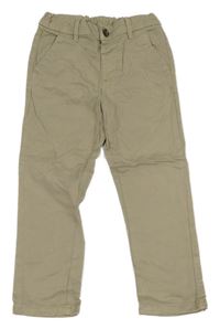 Béžové plátěné chino kalhoty Next