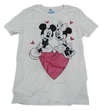 Bílé tričko s Mickeym a Minnie Only 