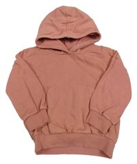 Starorůžová mikina s klokankou a kapucí M&S
