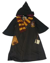 Kostým - Černý plášť s erbem a kapucí - Gryffindor - Harry Potter Tu
