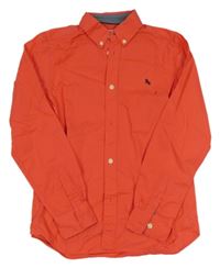 Jahodová košile s výšivkou H&M