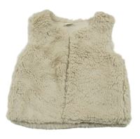 Smetanová kožešinová podšitá vesta/cardigan Next