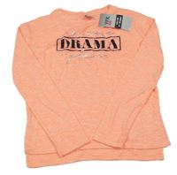 Nové - neonově oranžové melírované úpletové mikinotriko s nápisy Y.F.K.