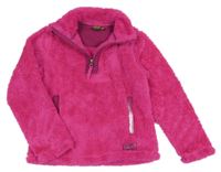 Tmavorůžová chlupatá funkční mikina s logem gelert