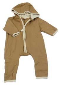 Hnědá tepláková kombinéza s kapucí Ergee