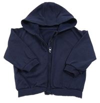 Tmavomodrá propínací oversize mikina s kapucí George