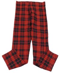 Červeno-černé kostkované legíny M&S