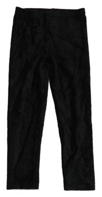 Černé žebrované sametové legíny George