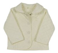 Smetanová prošívaná šusťáková jarní bunda s límečkem Benetton