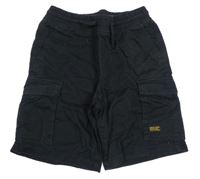 Černé cargo plátěné kraťasy H&M