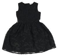 Černé šaty s kytičkami STOP+GO